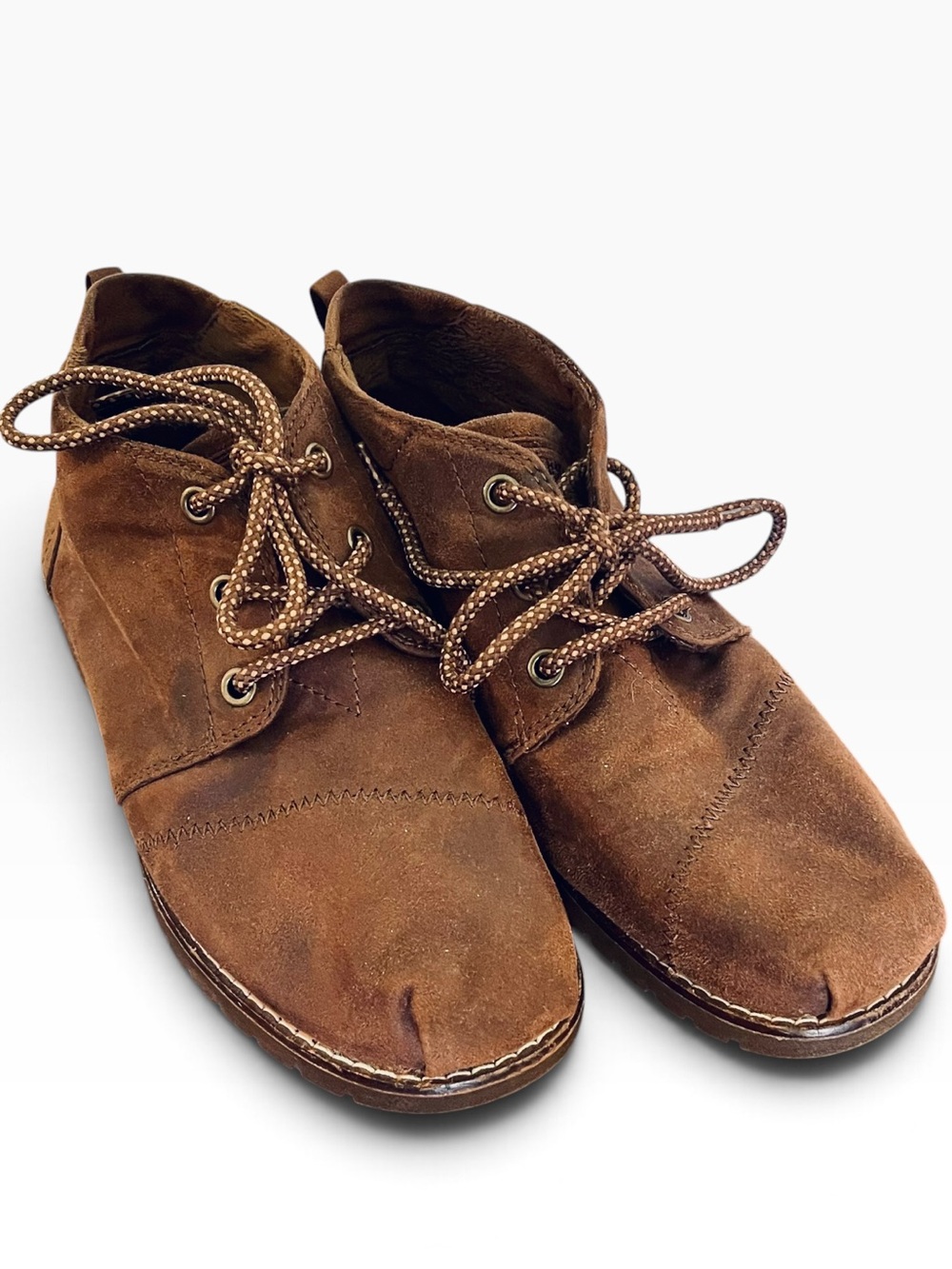 Skechers BOBS Chill Lugs Brown Faux Suede Chukka Ankle Boot Boys 5Y Womens 6.5